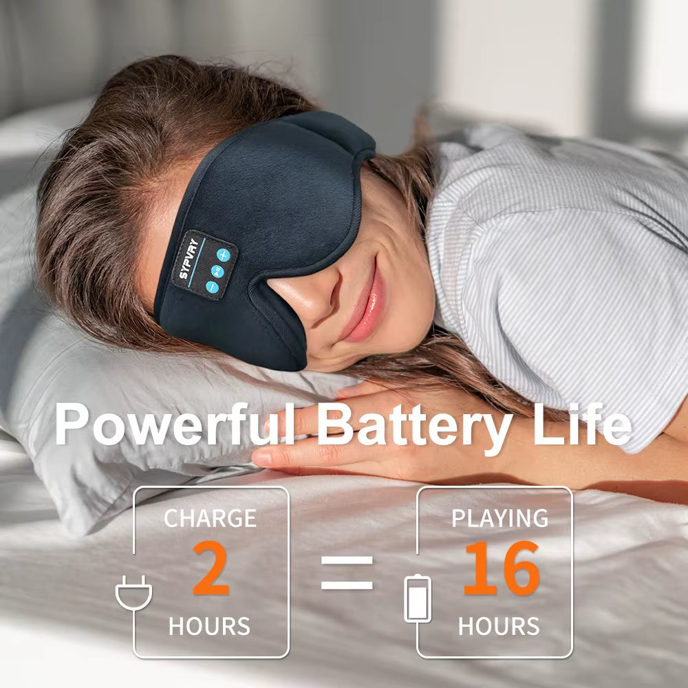 Dreamtune 3D: Bluetooth Sleep Mask with Wireless Headset & Adjustable Eye Cover