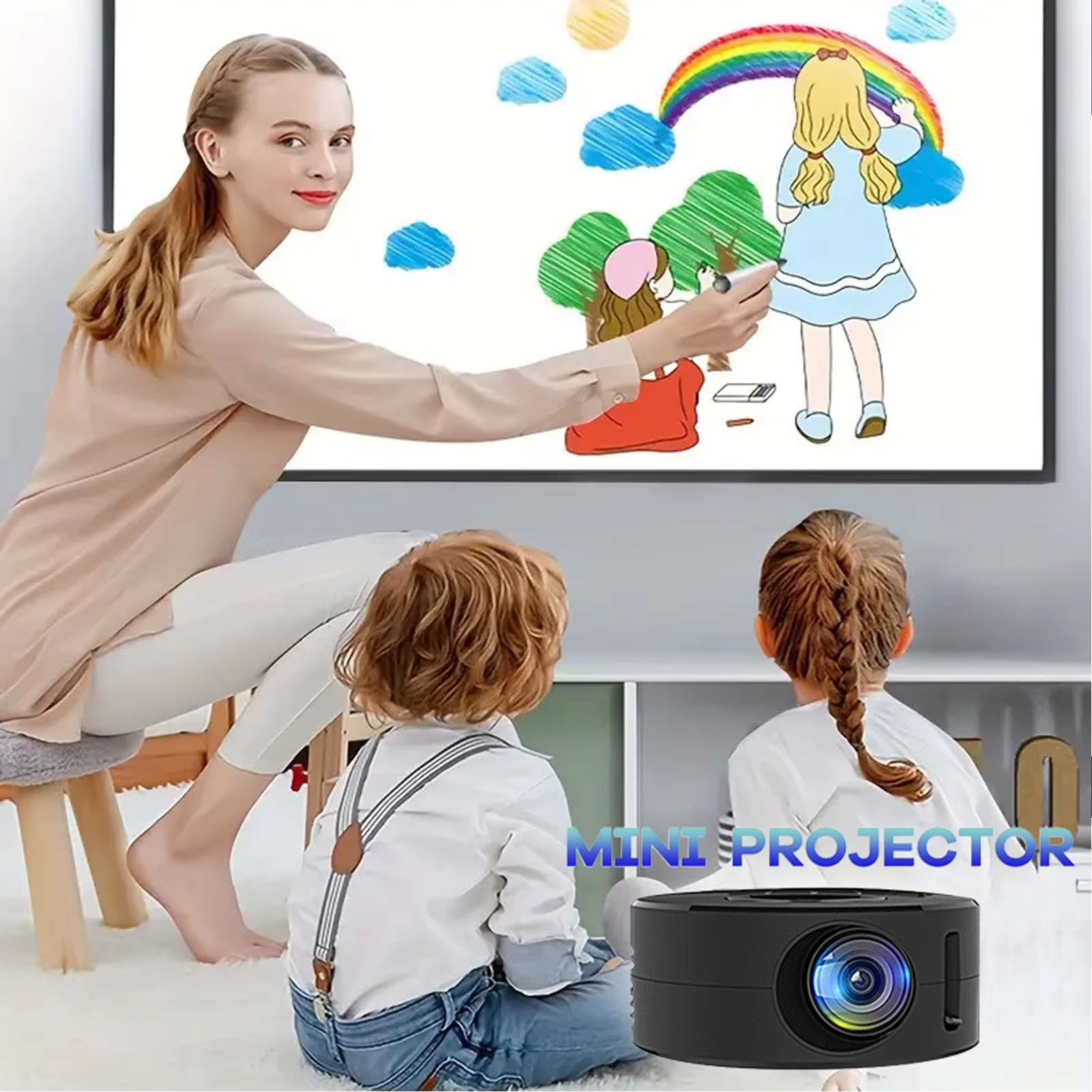 Glowview™ Mini LED Projector – Big Screen Magic in the Palm of Your Hand