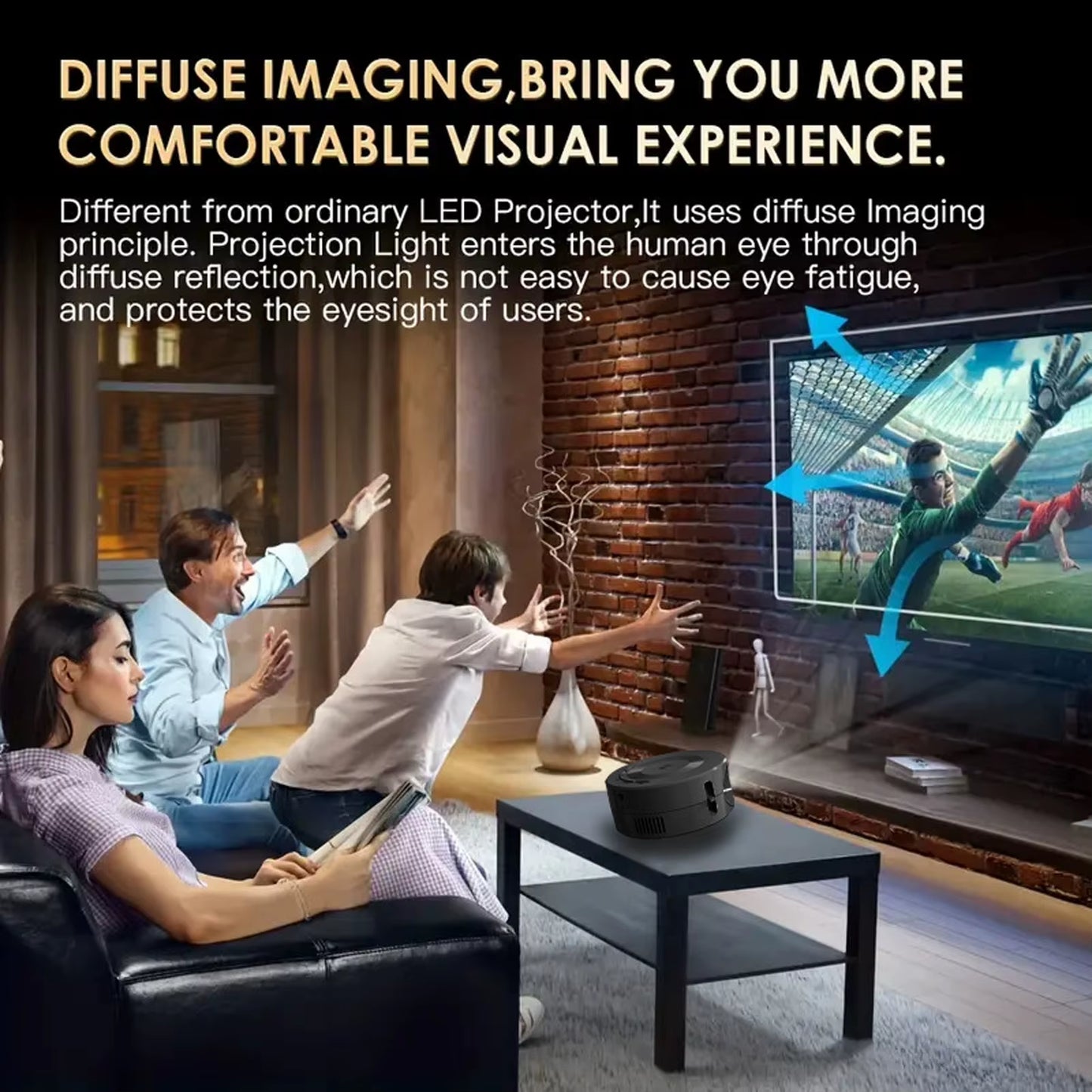 Glowview™ Mini LED Projector – Big Screen Magic in the Palm of Your Hand